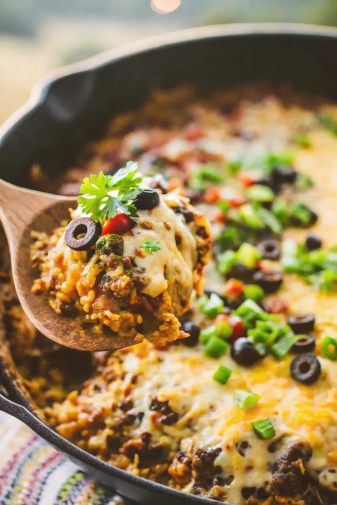 Mexican Beef and Rice Skillet